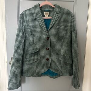 L.L. Bean Wool Houndstooth Blazer